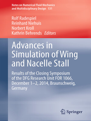 cover image of Advances in Simulation of Wing and Nacelle Stall